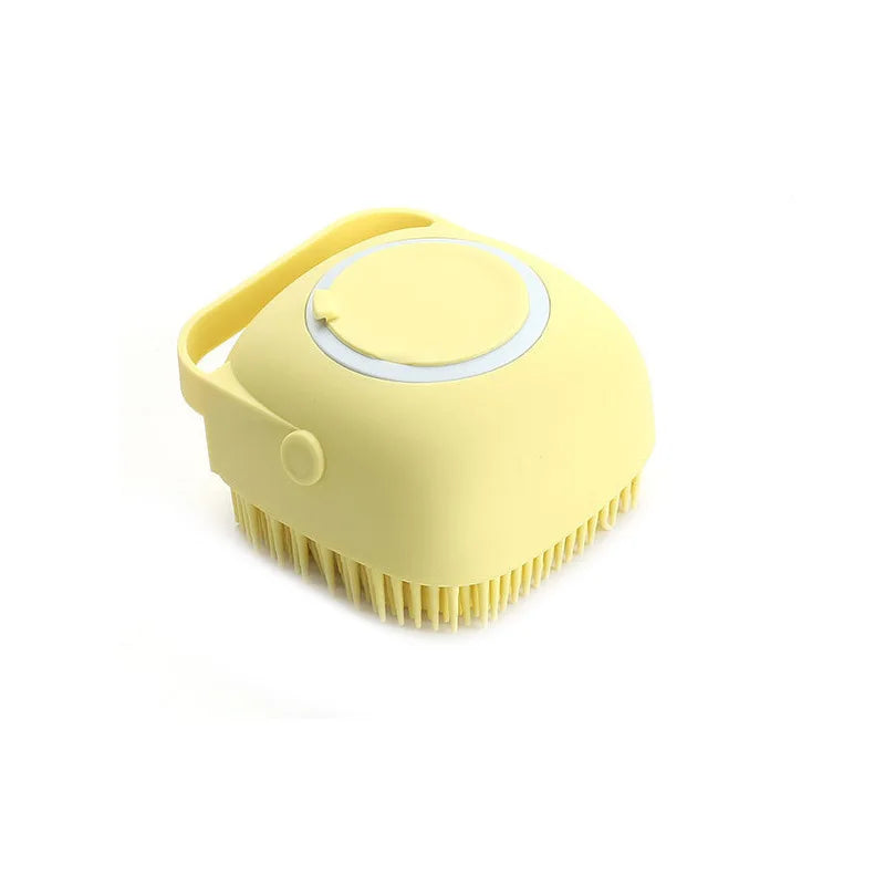 Premium Pet Bathing Brush - Silicone Massager & Shampoo Dispenser