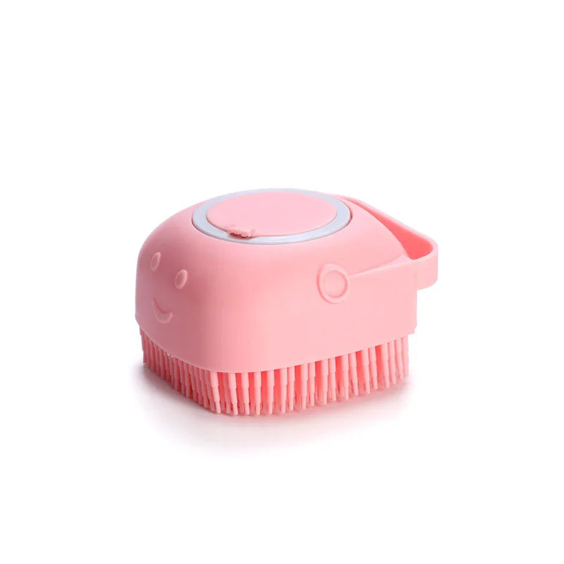 Premium Pet Bathing Brush - Silicone Massager & Shampoo Dispenser