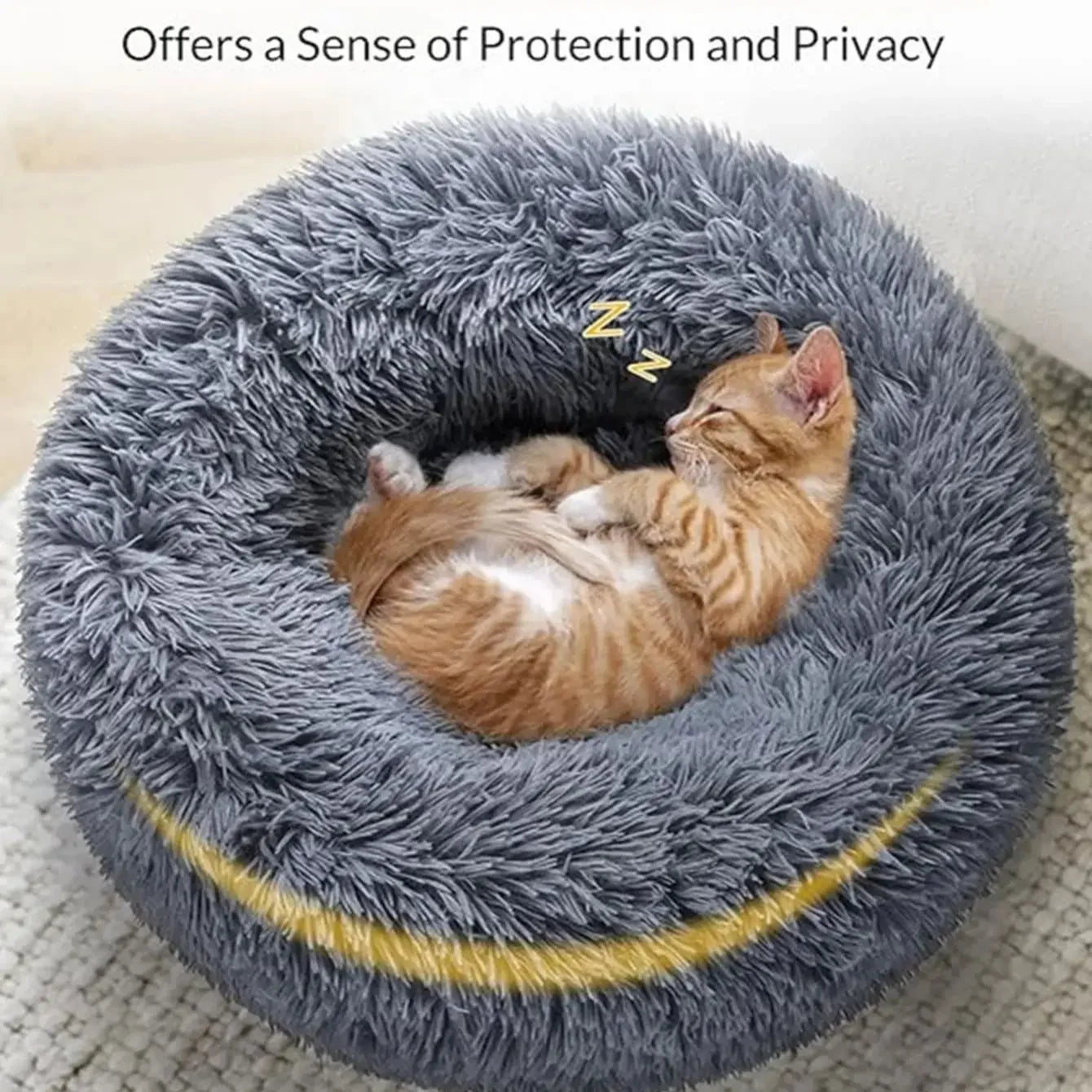Premium Round Plush Pet Bed - Ultra Soft & Warm